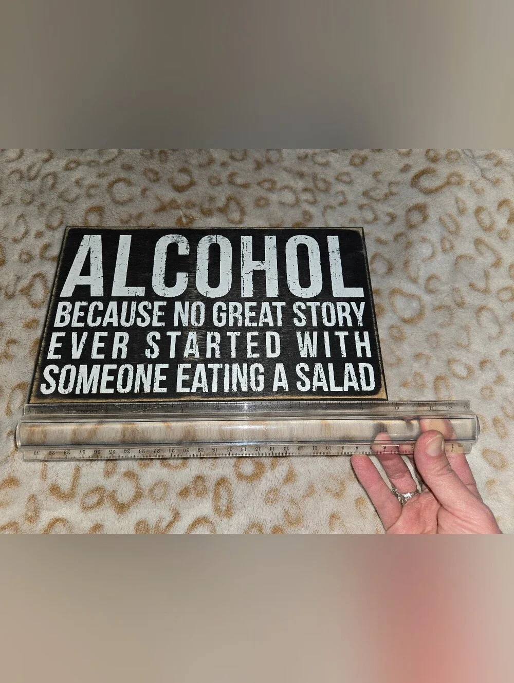 Primitives by Kathy Wooden Box Sign – Alcohol